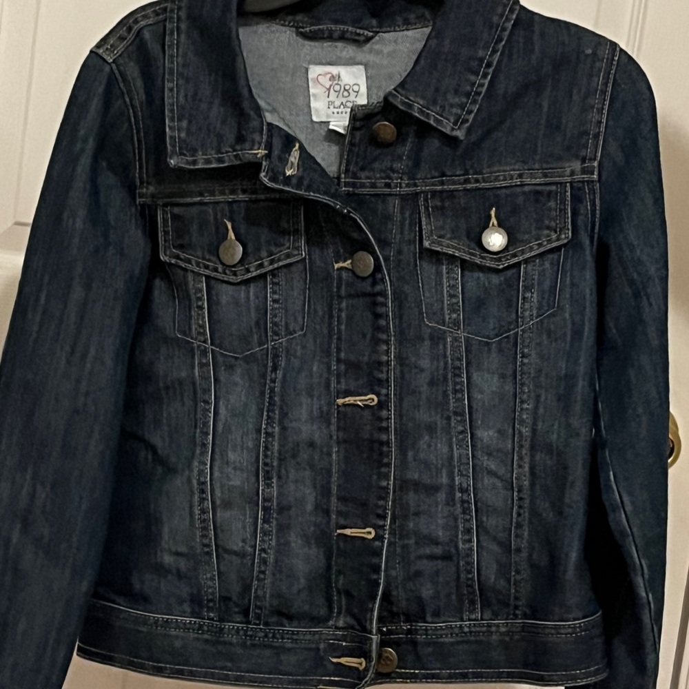 Childrens Place Denim Jacket - Darker Blue Wash Like New vintage girls size 14